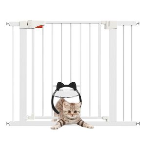 Regular Steel Pet Barrier with Cat Door + 2 Extension Kits