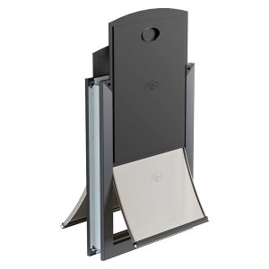 Light-weight Aluminum Alloy Dog Door for Door with Double PVC Soft Flaps
